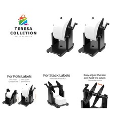 Compact Label Organizer for Desktop Printers - 2 Pack with Adjustable Height