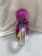 NWT Vintage 1997 Gund BARNEY Dinosaur Plush Stuffed Animal & Plastic BABY RATTLE