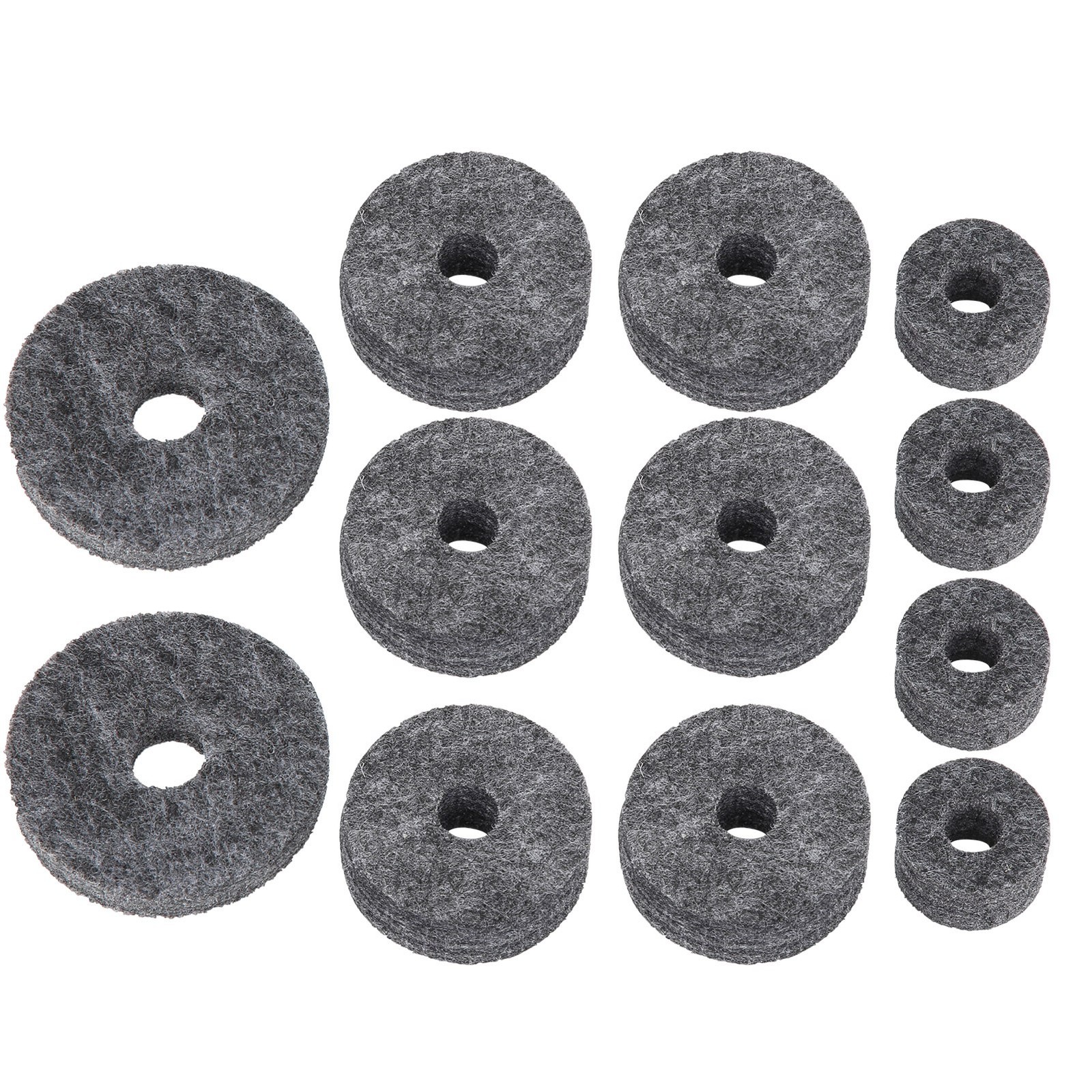 23Pcs Drum Felt Pad Cymbal Kit Non-Slip With Base Wing Nuts Washer Percussion Ac