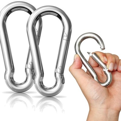 2er Karabinerhaken Edelstahl Set, Karabiner Super Groß 10 x 100m, Karabinerha...