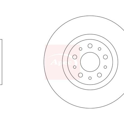 For FIAT TIPO 356 357 2016 on BRAKE DISC (FRONT) (SINGLE) DSK3388