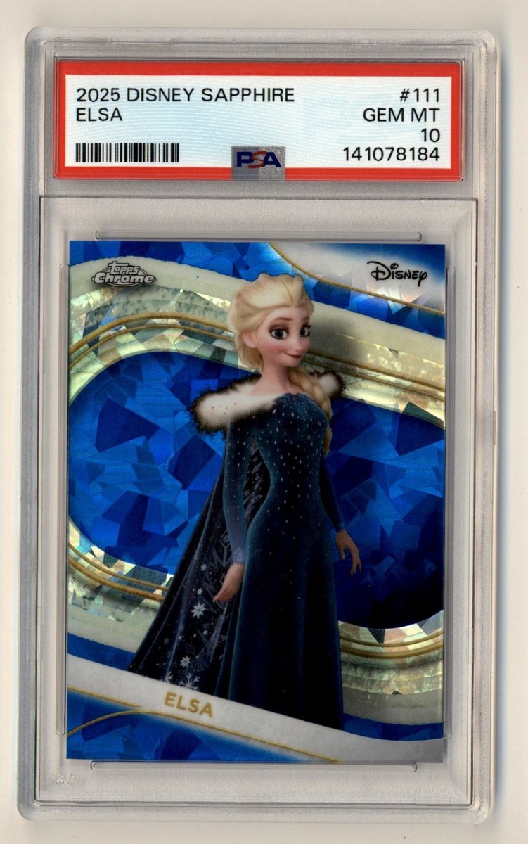 2025 Topps Chrome Disney Sapphire #111- Elsa PSA 10 GEM - Frozen