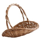 Woven Rattan Picnic Basket For Vegetable Fruits Flowers Garden Portable Storage