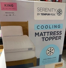 New Serenity Tempur-Pedic 3 Inch Cooling Memory Foam Mattress Topper King 80x76