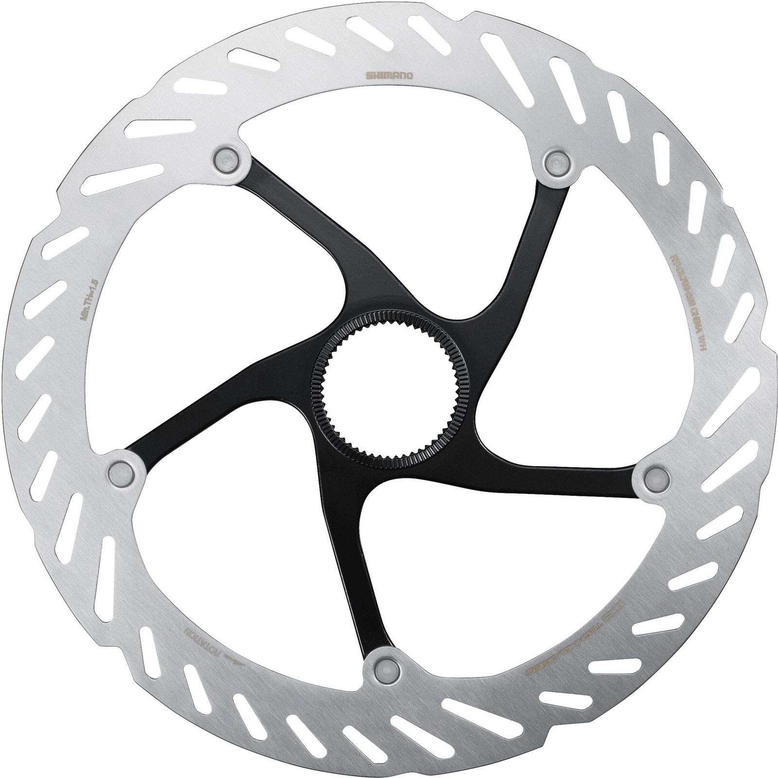 Shimano RT-CL700 Ice Tech rotor with internal lockring, 203 mm