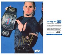 MATT HARDY SIGNED WWE AEW WRESTLER 8x10 PHOTO - ACOA COA