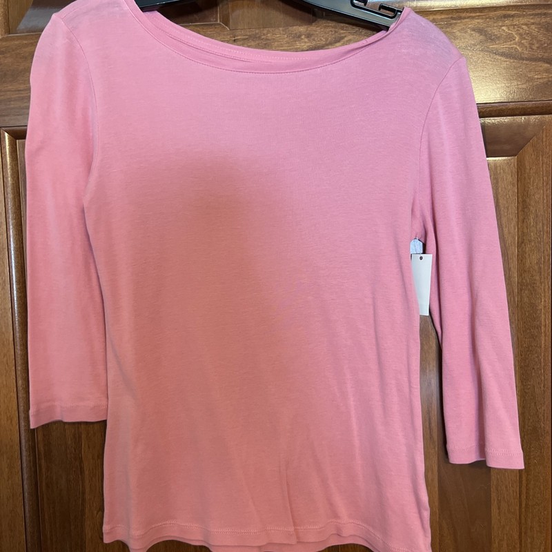 Talbots Solid Pink Shirt Women Size Petite Stretch Casual