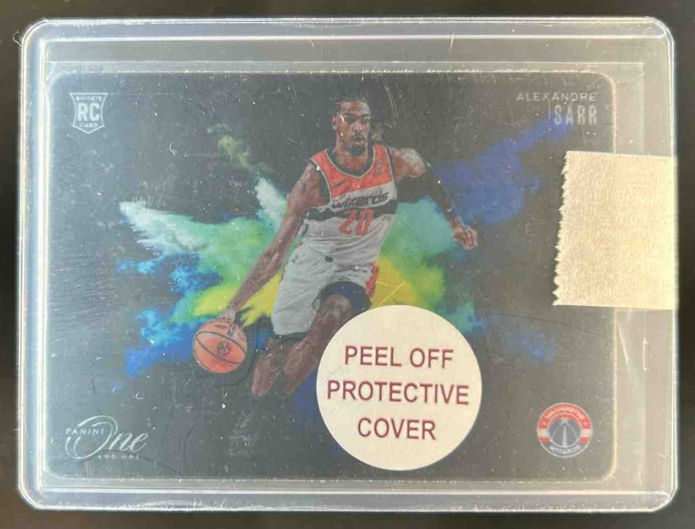 2024-25 Panini One and One Alexandre Sarr Black Color Blast RC Rookie #2 Wizards