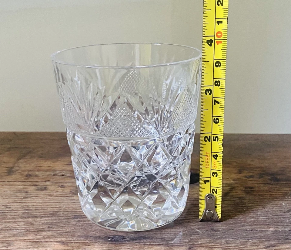 Vintage Set of 6 Cut lead Crystal Glass Whisky Tumblers In Perfect Condition. - Image 3 of 4