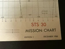 STS-30 MISSION CHART NASA Space Shuttle Mission Chart Orbit 1-96