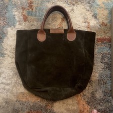 VINTAGE G.H. BASS CO SUEDE LEATHER TOTE BAG