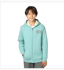 Quiksilver Youth Plush Lined Hoodie Blue and Black XS