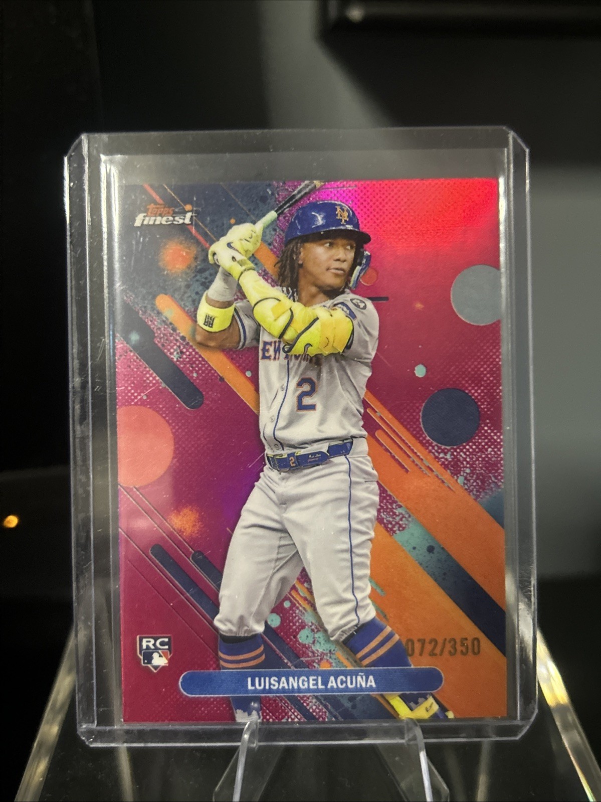 2025 Topps Finest - Common Luisangel Acuna #52 Magenta Refractor /350 (RC)