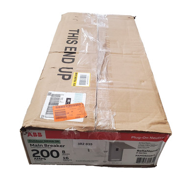 ABB 200A 8 Space 16 Circuit Outdoor Main Breaker PON Load Center, PAM0820RFL