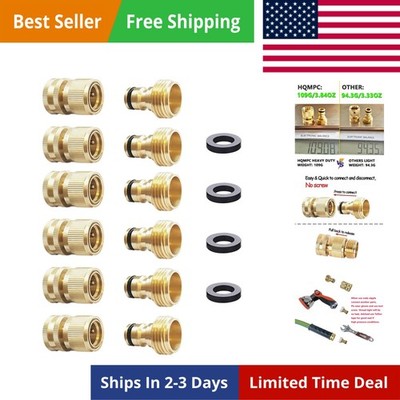 Garden Hose Quick Connect Solid Brass Quick Connector Garden Hose Fitting Wat...