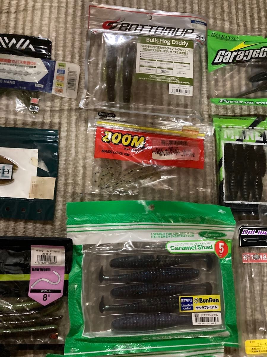 Worm lot sale, , Issei, Gary Yamamoto, Gan Craft, Raid Japan, Bass fishing - Image 8