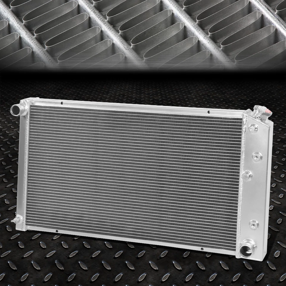3-ROW ALUMINUM RADIATOR+2X 9" FAN KIT FOR 73-80 CHEVY C/K P20/P30 PICKUP l6/V8 Foto 2 de 4
