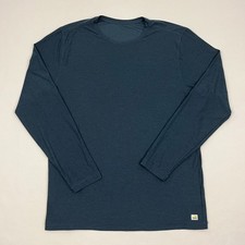 Vuori Strato Tech Shirt Mens L Blue Active Workout Performance Long Sleeve V126