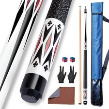 Pool Cue Stick Set,58" Billiard Cue Sticks,19/20 oz 1/2 Maple Billiard Pool S...