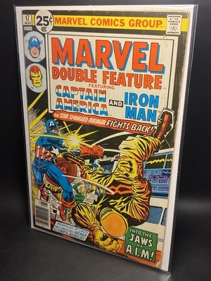 1976 MARVEL DOUBLE FEATURE #17 |  NEWSSTAND MARVEL IRON MAN| FREE SHIPPING (B7)