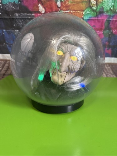 Gemmy Halloween Witch Spirit Ball w/ Lights & Sound Motion Activated 9” - Picture 3 of 9