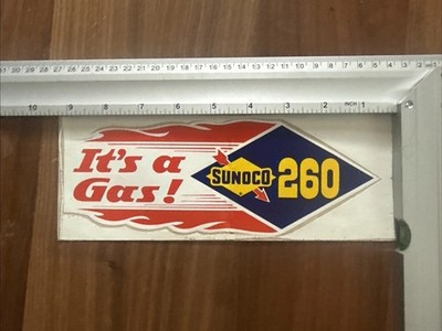 SUNOCO 260 IT'S A GAS Original Vintage 1960's Racing Decal/Sticker 9.25  x 3.5 