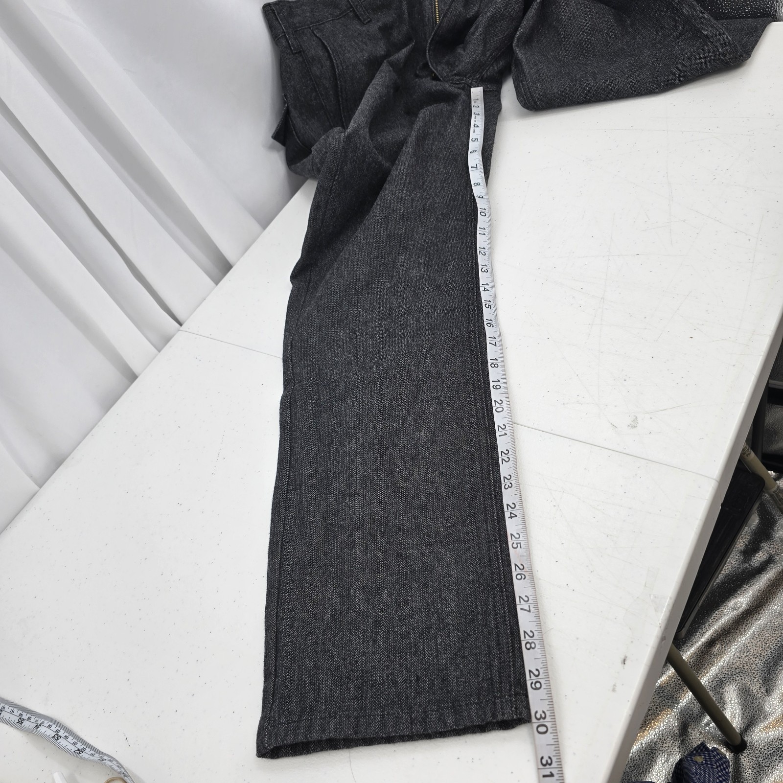 NWOT Levi's Hybrid Denim Jeans Chino Grey Tapered Mens Size 36x30 Herringbone thumbnail 9