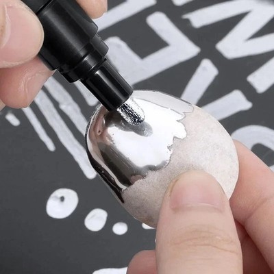 Liquid Chrome Mirror Marker Pens Waterproof DIY Paint Pen Craftwork Pen**