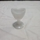 Vintage Milk Glass Eye Wash Cup Pedestal Footed Medical Glassware