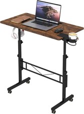 Small Standing Desk Adjustable Height Rolling Desk Standing/Sitting Portable