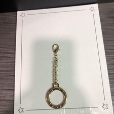 Invece Logo Metal Hang Tag Purse Fob Bag Charm Gold color NEW