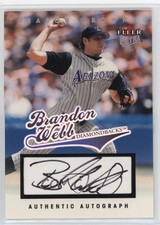 2004 Fleer Ultra Season Crowns Silver Auto 146/150 Brandon Webb #164 Auto 05ne