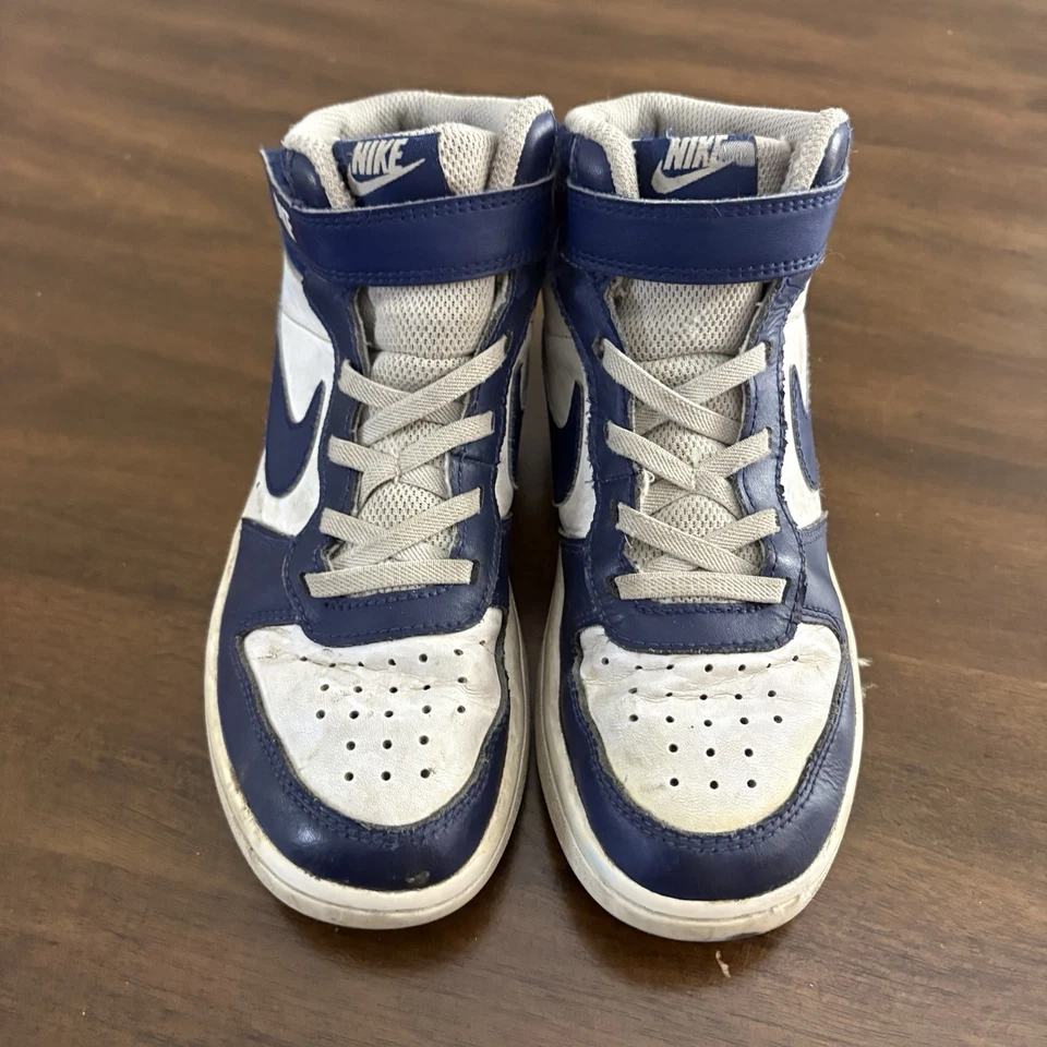 Nike Court Borough Mid 2 Kids Shoes Size 2 Color Blue & White CD7783 SB#5 - Image 3 of 4
