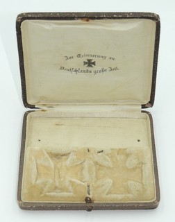 WW1 Imperial German EK1 1st Class Iron Cross Medal Fitted Case Eisernes Kreuz