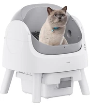 Open-Top Self Cleaning Cat Litter Box, Automatic Cat Litter Box