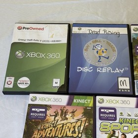 Video Game Lot of 8 Xbox 360 Games Skylanders Sega Tennis Sports Kinect GTA V