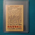 1951 Bowman Mickey Mantle #253 New York Yankees MLB Baseball Card
