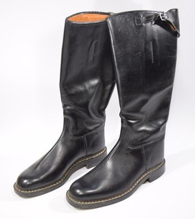 alte POLIZEI REITERSTIEFEL Gr.46 schwarz Lederstiefel 46 6 3S58 10 Nora Schwelma