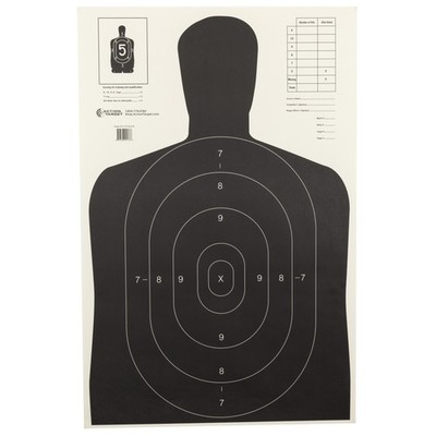 Action Target B-27E Economy Silhouette Target Black 23'' x 35'' 100 Pack