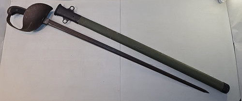 WWI Model 1913 Patton Cavalry Sword Saber w/Repro Scabbard - LF&C 1918