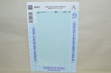 HO scale Microscale decals 90301 letters numbers Gothic Block WHITE 10" 14" 18"