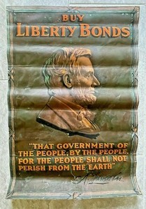 Vintage WWI Original Poster "Lincoln Poster"  Buy Liberty Bonds