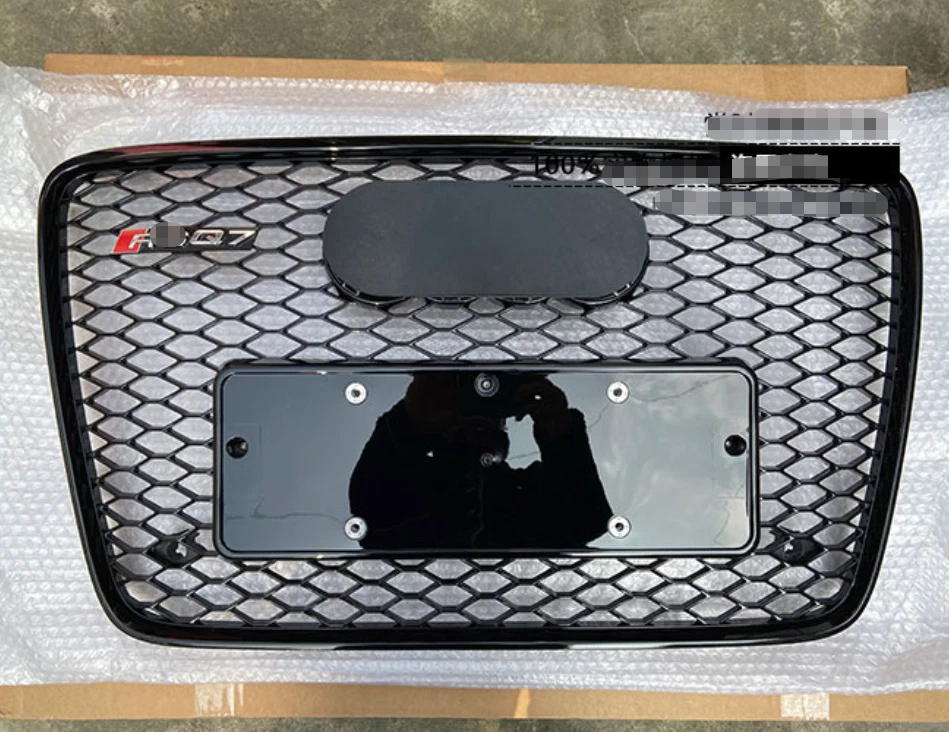Parachoques delantero de malla de nido de abeja para Audi Q7 RSQ7 2006-2013 2014 2015 Foto 3 de 4