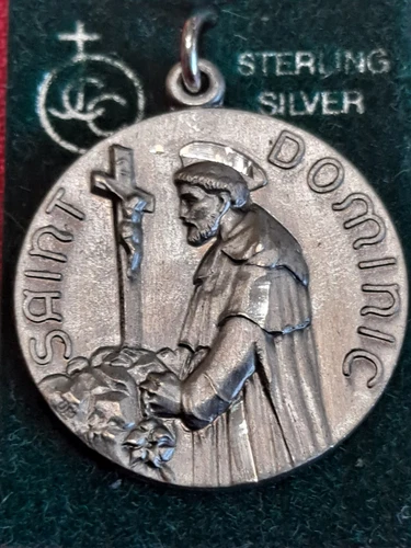 ST DOMINIC Sterling Silver Medal USA New Antaya Co Patron Astronomers, scientist