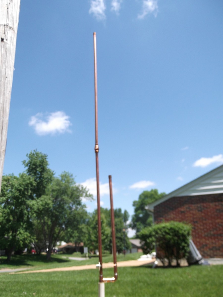 144/430MHz Dual Band J-Pole USA カスタムメイド 2meter/70cm J pole Dual Band Collapsible Copper J-Pole Antenna
