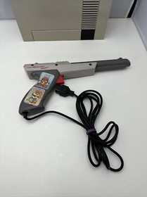 NES Console 2 Controllers - Zapper & Mario Bros./Duck Hunt Tested No Power Cord