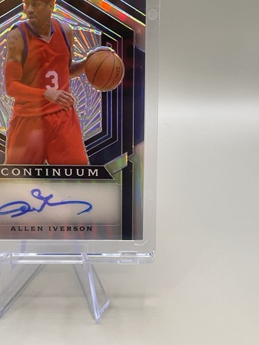 Allen Iverson 2023 Leaf Continuum BLUE Autograph Auto#d 11/45 PHILADELPHIA 76ers - Picture 4 of 11