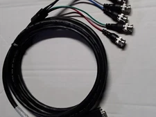 5 BNC to SVGA HD15-M Cable 3FT VGA RGB Coax Black