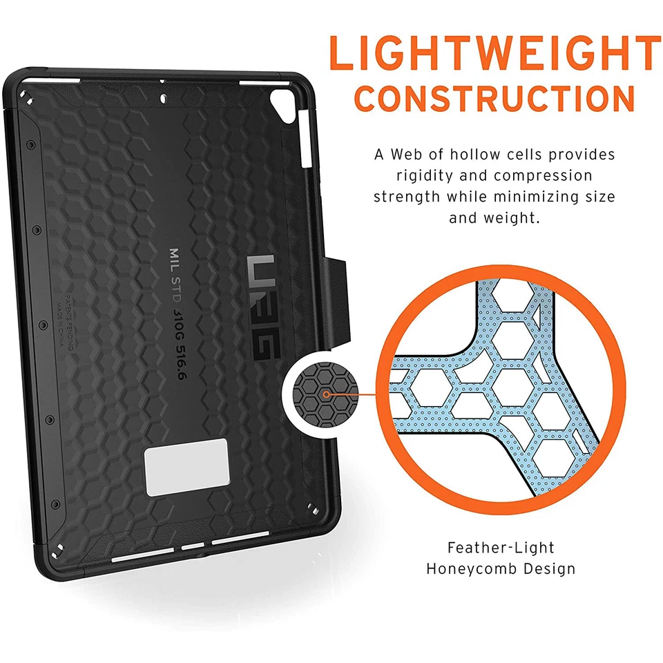 Urban Armor Gear (UAG) Apple iPad 10.2" (7th Gen. 2019) Case Scout Tough, Black - Image 4 of 4