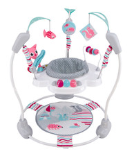 LADIDA Jumperoo Baby Bouncer Chair 360° Rotating Seat Activity Jumper Toy PINK
